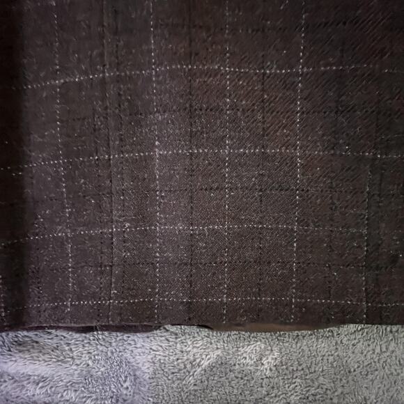 Giorgio Armani Le Collezioni Wool Windowpane Blazer Brown 40R Italy Vintage - Picture 12 of 16